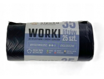 WORKI 35L LDPE CZARNE 25SZT MOCNE